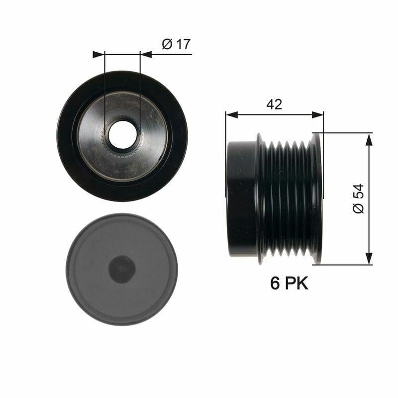 GATES OAP7035 Alternator Pulley - Compatible with Astra and Vectra Models — Starting & Charging
