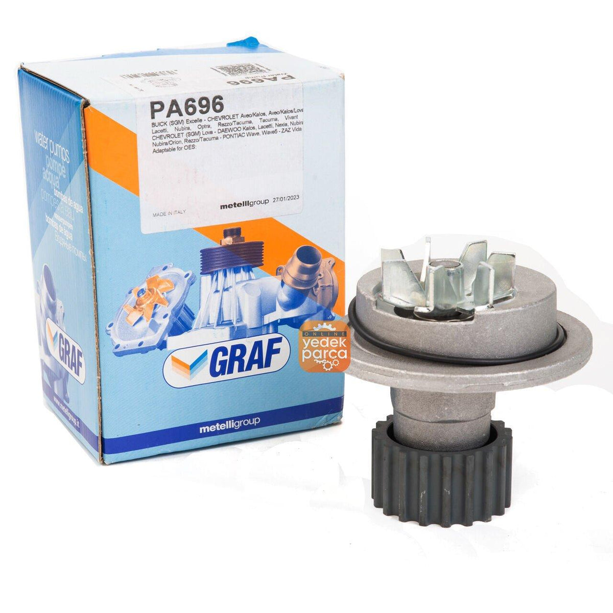 GRAF Water Pump for Chevrolet Rezzo 1.6 - Italian Engineering — Water Pump & Thermostat
