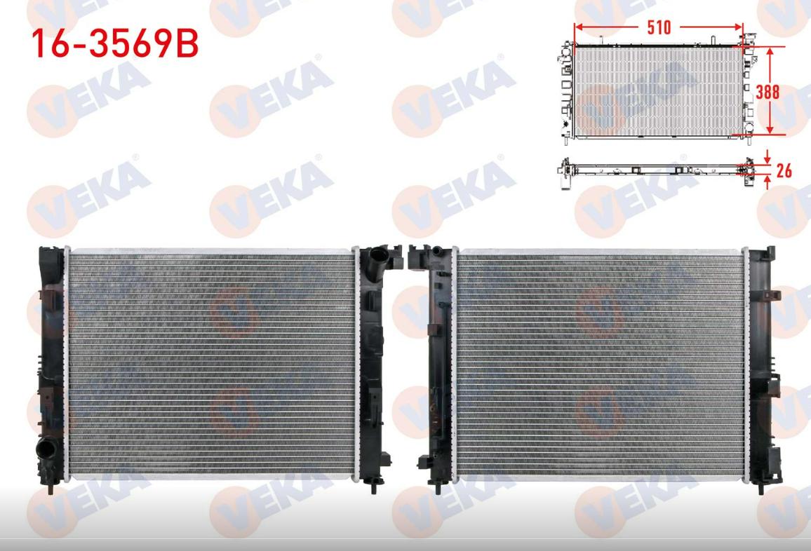 Veka 16-3569B Renault Taliant XJF 1.0 Sce Su Radiator