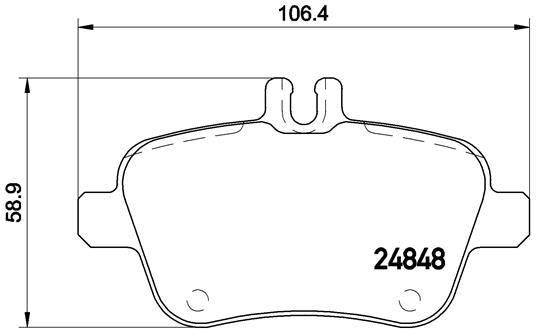 Brembo P50091 Brake Pad Rear Mercedes W117/W156/W176/W246/C117/X156/R172 11-20 — Brake Pads