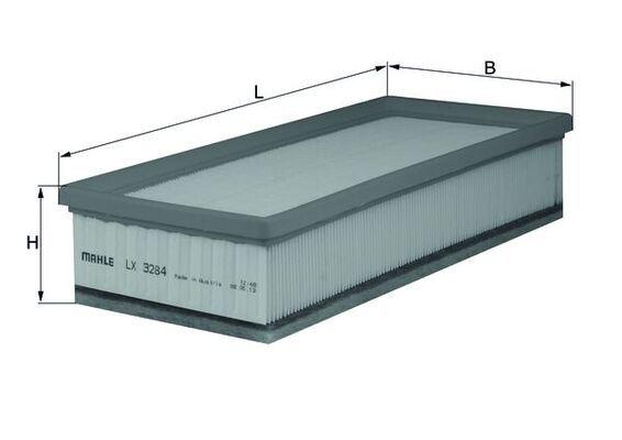 Mahle LX3284 Air Filter Peugeot 407/Citroën C5 II-III 2.0 HDi DW10BTED4 — Air & Cabin Filters