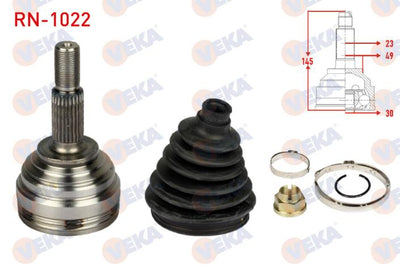 Veka RN-1022 Dacia Logan MCV 2009-2011 CV Joint Outer — Axles, CV Joints & Boots