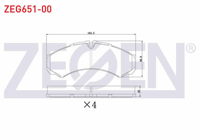 Zegen ZEG651-00 Brake Pad Front Iveco Daily II (30-10C) 2.8i 1996-1999 / Daily II (35-10) 2.5i 1996-1999 — Brake Pads