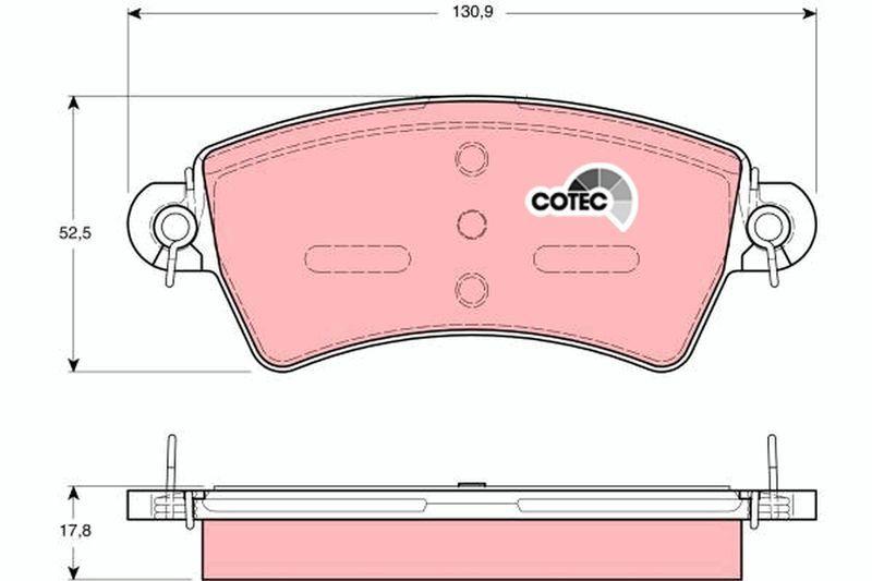 TRW GDB1385 Front Brake Pad Set for Peugeot 206, 306 & Xsara — Brake Pads