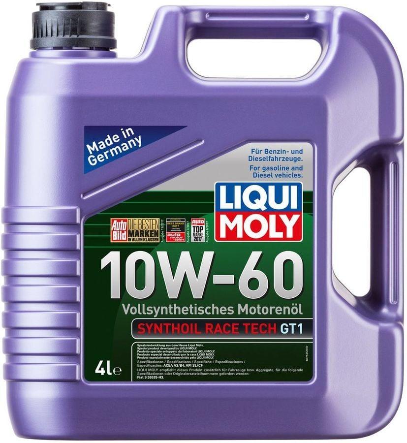 Liqui Moly 7535 10W-60 Motor Oil Synthoil Race Tech GT1 - Engine Oil for Race Car — Fluids & Chemicals