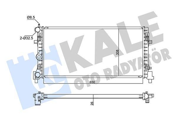 Kale 345835 Motor Radiator (Brazing) Polo Ibiza V Toledo IV Rapid Fabia 1.2/1.6/1.9 TDI 06-16 — Radiators & Fans