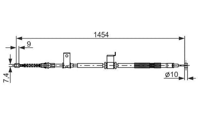 Bosch 1987482294 Bosch /El Brake Cable Opel Antara /Chevrolet Captiva 07 > Right — Brake Cables & Hardware