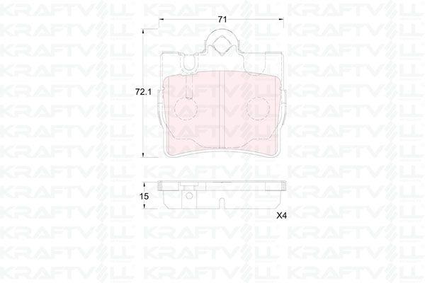 Kraftvoll 07010410 Brake Pad Rear S-Class W220 98 > 05 C215 99 > 06 — Brake Pads