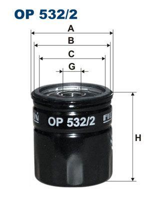 Filtron OP532-2 Oil Filter Escort-Focus-Mondeo-Fiesta B-Max C-Max — Oil Filters