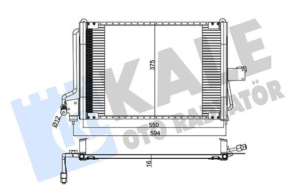 Kale 342570 A/C Condenser Opel Astra F 92 > 98 — Condensers & Evaporators