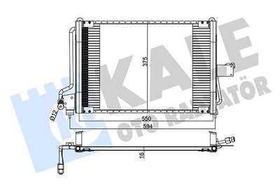Kale 342570 A/C Condenser Opel Astra F 92 > 98 — Condensers & Evaporators