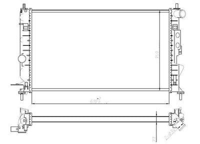MGA 80175 Water Radiator Mechanical with A/C (Opel: Vectra B 1.8 2.0 Ac) 610×359×23 — Radiators & Fans