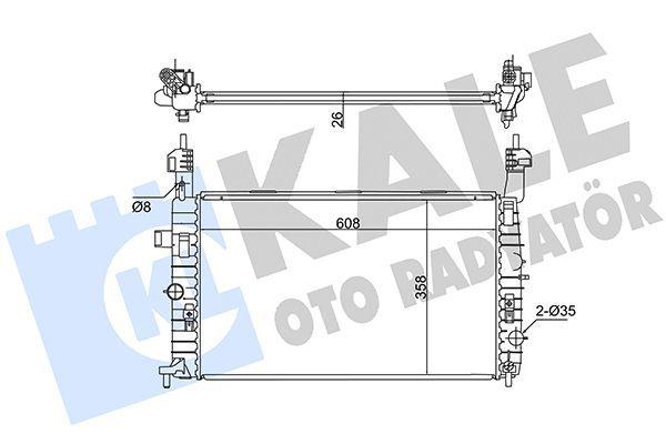 Kale Radiator for Meriva A 1.7D - Engine Cooling — Radiators & Fans