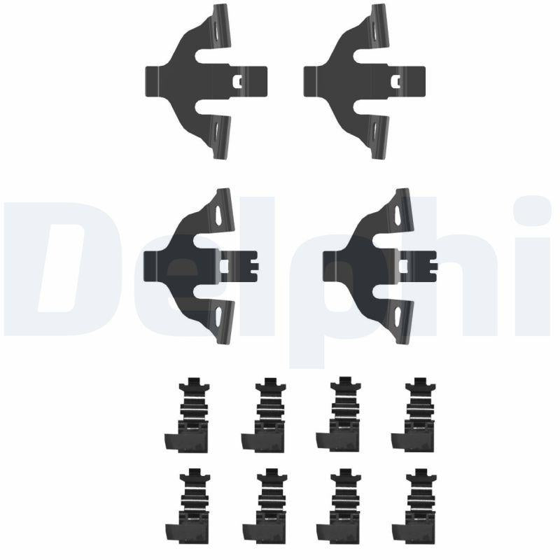 Delphi LX0748 Brake Pad Mounting Set Audi Q7 Quattro,Sq7 Quattro / Porsche Cayenne 08 / 2014 / — Brake Pads