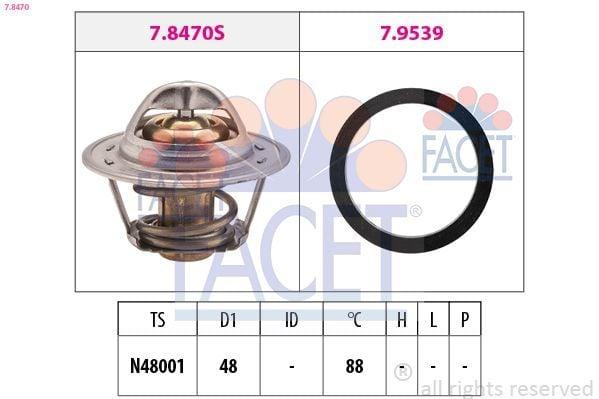 FACET 7.8470 Thermostat - Compatible with Ford Escort, Fiesta, Transit — Water Pump & Thermostat