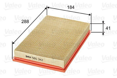 Valeo 585342 Air Filter Opel Vectra A 2000 Gt 16V Kat — Air & Cabin Filters