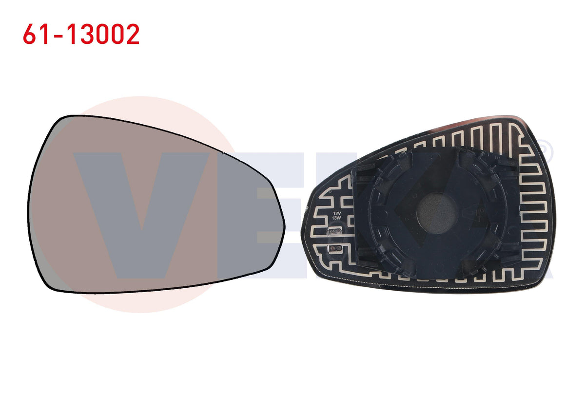 Veka 61-13002 Mirror Glass Right Heated Aspheric Audi A3 2013-2017 — Mirrors