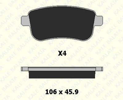 Kale Renault Megane 4 2015- Rear Brake Pad Set Eps li