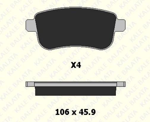 Kale Renault Megane 4 2015- Rear Brake Pad Set Eps li