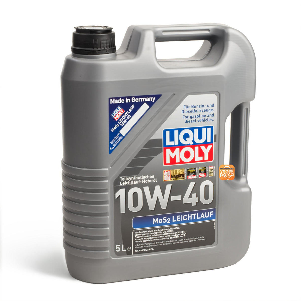 Liqui Moly 2184 Motor Mos2 Leichtlauf 10W-40 5 Litre | Set of 4