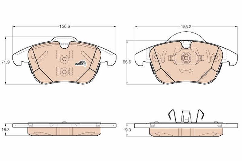 TRW GDB1960 Front Brake Pad - Ford Mondeo 2007-2014 & S-Max 2006-2015 — Brake Pads
