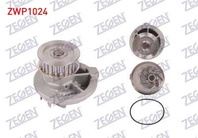 Zegen ZWP1024 Water Pump Opel Astra F 1.6i 1991-1998 / Astra F 2.0 1991-1998 / Astra F Classic 1.6i — Water Pump & Thermostat