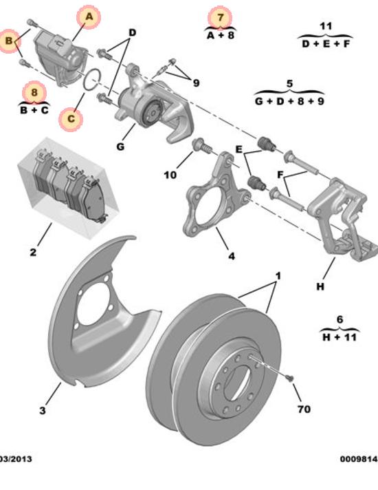 PSA Handbrake Motor 1608999280 — Brake Cables & Hardware