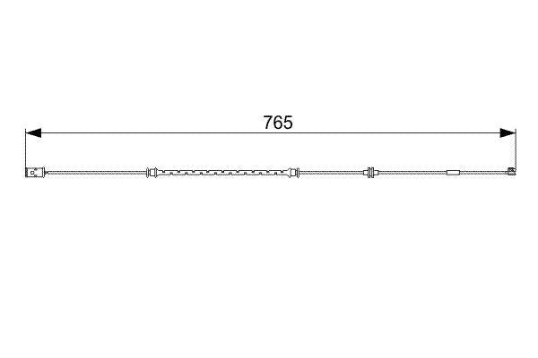 Bosch 1987473018 Front Brake Pad Warning Sensor Astra G Zafira A — Brake Pads