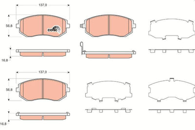 TRW Brake Pads Front for Subaru Forester