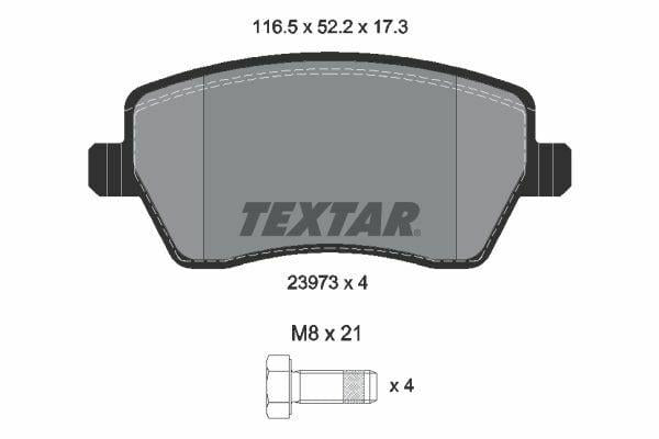 TEXTAR Brake Pad Renault Clio III / Logan - Front Brake Pad Set for 2004 and Later — Brake Pads
