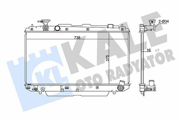 Kale Radiator 346215 - Motor Cooling Radiator for Toyota Rav4 2000-2006 Manual Transmission — Radiators & Fans