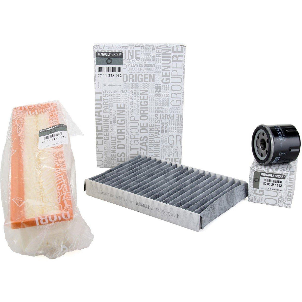 Mais Renault Symbol Thalia 2009-2012 Oil Maintenance Filter Set - Original Components for 1.2 16 — Maintenance & Service Kits