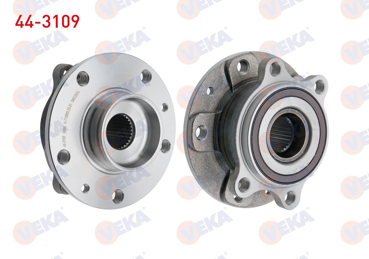 Veka 44-3109 Wheel Hub Left-Right Front with Bearing 5 Bjn ABS li Nissan Qashqai 2014-/ Renault Megane IV 20 — Hub Assemblies