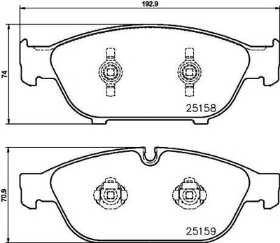 Hella Pagid 8DB355016-031 Brake Pad Audi A6 C7 A6 Allroad A6 Avant A6L Saloon — Brake Pads
