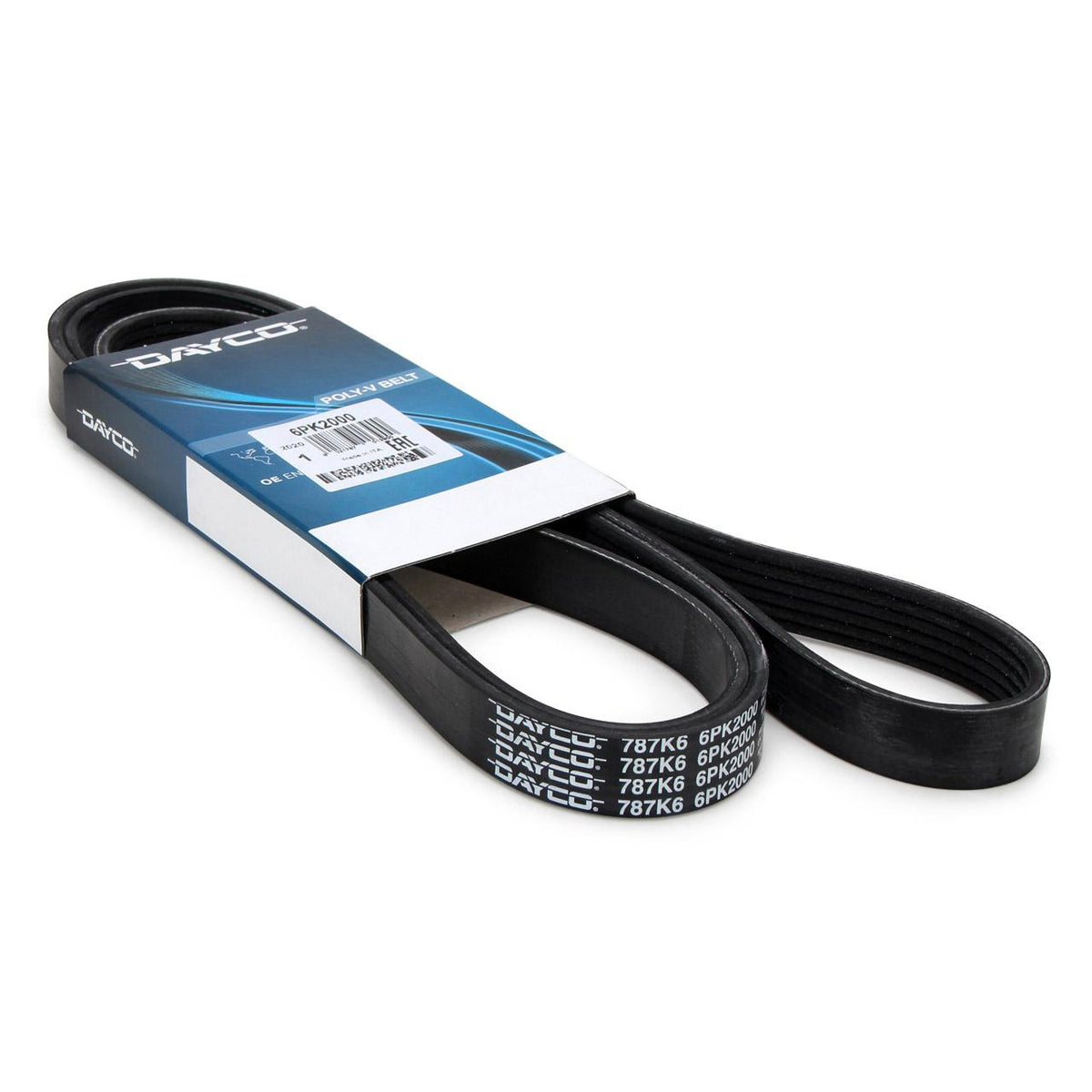 DAYCO 6PK2000 Serpentine Belt - 6 Ribbed Design — Belts