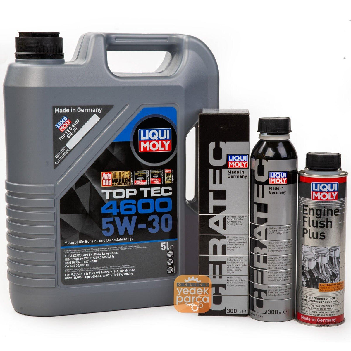 LIQUI MOLY Top Tec 4600 5W-30 Motor Oil Kit with Ceratec and Engine Flush Plus — Fluids & Chemicals