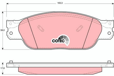 TRW GDB1401 Brake Pad Front Jaguar S-Type XJ X350 X358 98-09