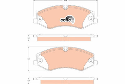 TRW GDB1825 Brake Pad Front (192mm) Range Rover III 3.6Td 06-(Repair Set Kit) — Brake Pads