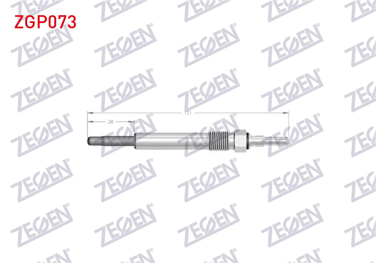 Zegen ZGP073 Glow Plug 11, 5V Mercedes (W202 and 4 more models — Coils & Plugs