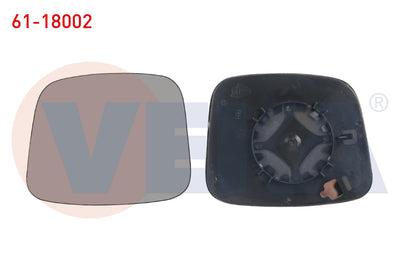 Veka 61-18002 Mirror Glass Right Mechanical Fiat Fiorino / Peugeot Bipper / Citroen Nemo — Mirrors