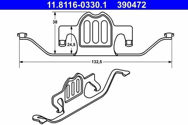 ATE Brake Pad E 60 / 61 / 63 / 64 / 70 - Rear Brake Pad — Brake Pads