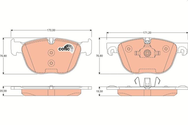 TRW Front Brake Pads for BMW X5 E70/F15/F85