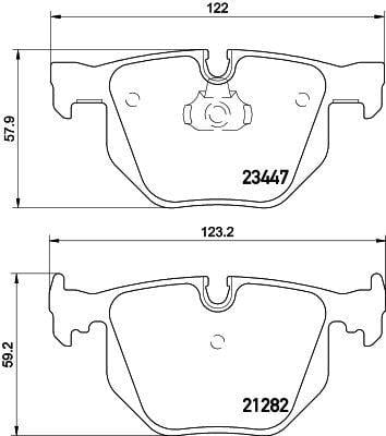 HELLA Brake Pads for BMW E65/E66 - Rear Brake Pads for 730D/730/735