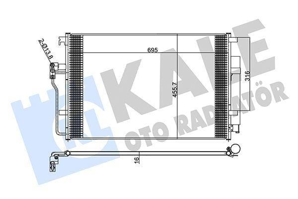 KALE 343025 A/C Condenser - Aluminum Construction for 2006 Sprinter — Condensers & Evaporators