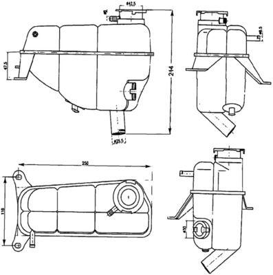 Mahle CRT121000S Radiator Spare Su Tank Mercedes W124/S124/C124/A124 E200-E220-E280 M111 — Radiators & Fans