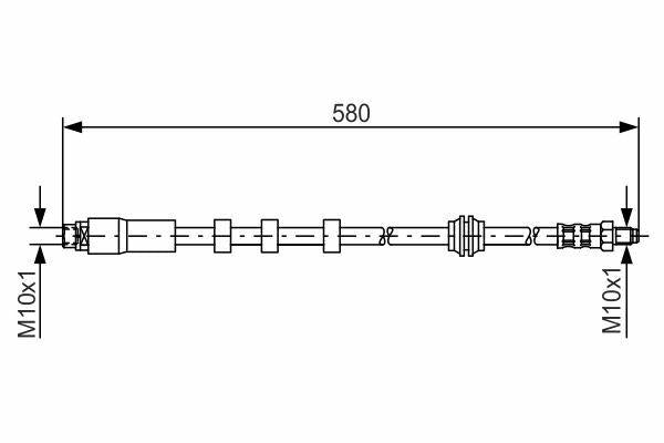 BOSCH Brake Hose 1987476093 — Brake Hydraulics