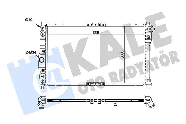 Kale Radiator 342255 - Engine Radiator for Daewoo Nubira 1.6 2.0 (1996-2000) — Radiators & Fans