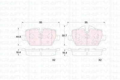 Kraftvoll 07010361 Rear Brake Pad BMW E90 E87 — Brake Pads