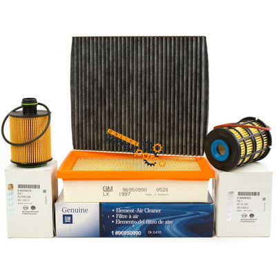 Chevrolet New Aveo 1.3 Diesel Scheduled Service Filter Set Genuine — Auto Parts Hall, Maintenance & Service Kits