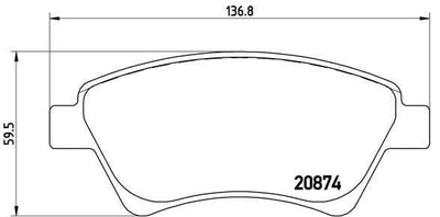 Brembo P68034 Front Brake Pads Brake Set Compatible with Renault Megane, Renault Scenic